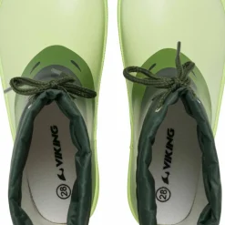 Viking Footwear Kids' Alv Barefoot Paw Print Light Green/green
