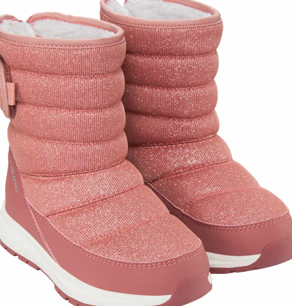 Viking Footwear Kid's Equip Glitter Warm Waterproof Pull On Pink