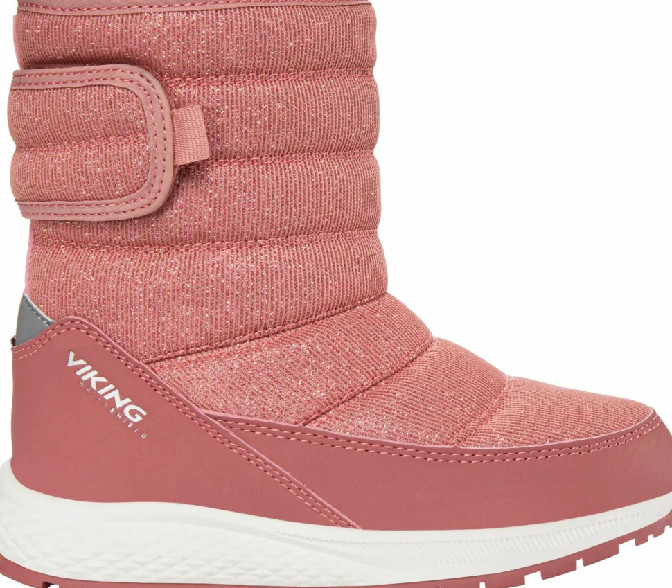 Viking Footwear Kid's Equip Glitter Warm Waterproof Pull On Pink