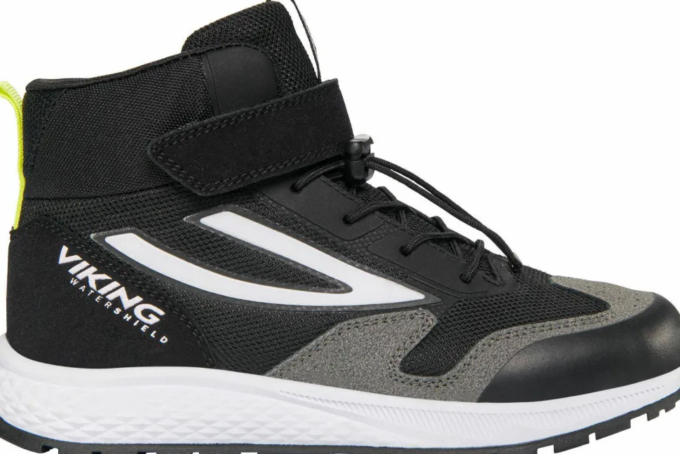 Viking Juniors' Century Mid Waterproof 1V Speedlace Black/Lime