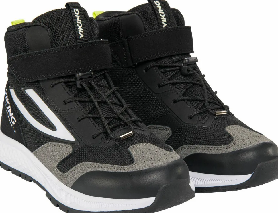 Viking Juniors' Century Mid Waterproof 1V Speedlace Black/Lime
