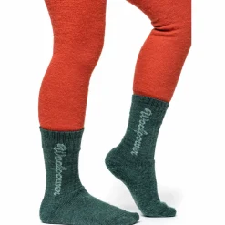 Woolpower Kids' Socks Logo 400 Forest Green