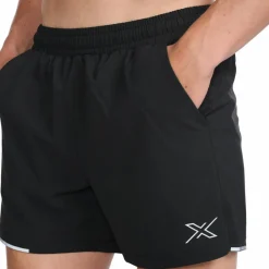2XU Men's Aero 5 Inch Shorts Black/Silver Reflective