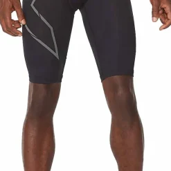 2XU Men's MCS Run Compression Shorts Black/Black Reflective