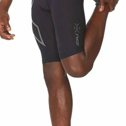 2XU Men's MCS Run Compression Shorts Black/Black Reflective