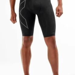 2XU Men's MCS Run Compression Shorts Black/Black Reflective