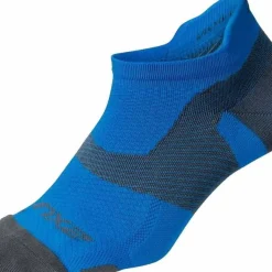2XU Vectr Light Cushion No Show Sock Vibrant Blue/Grey