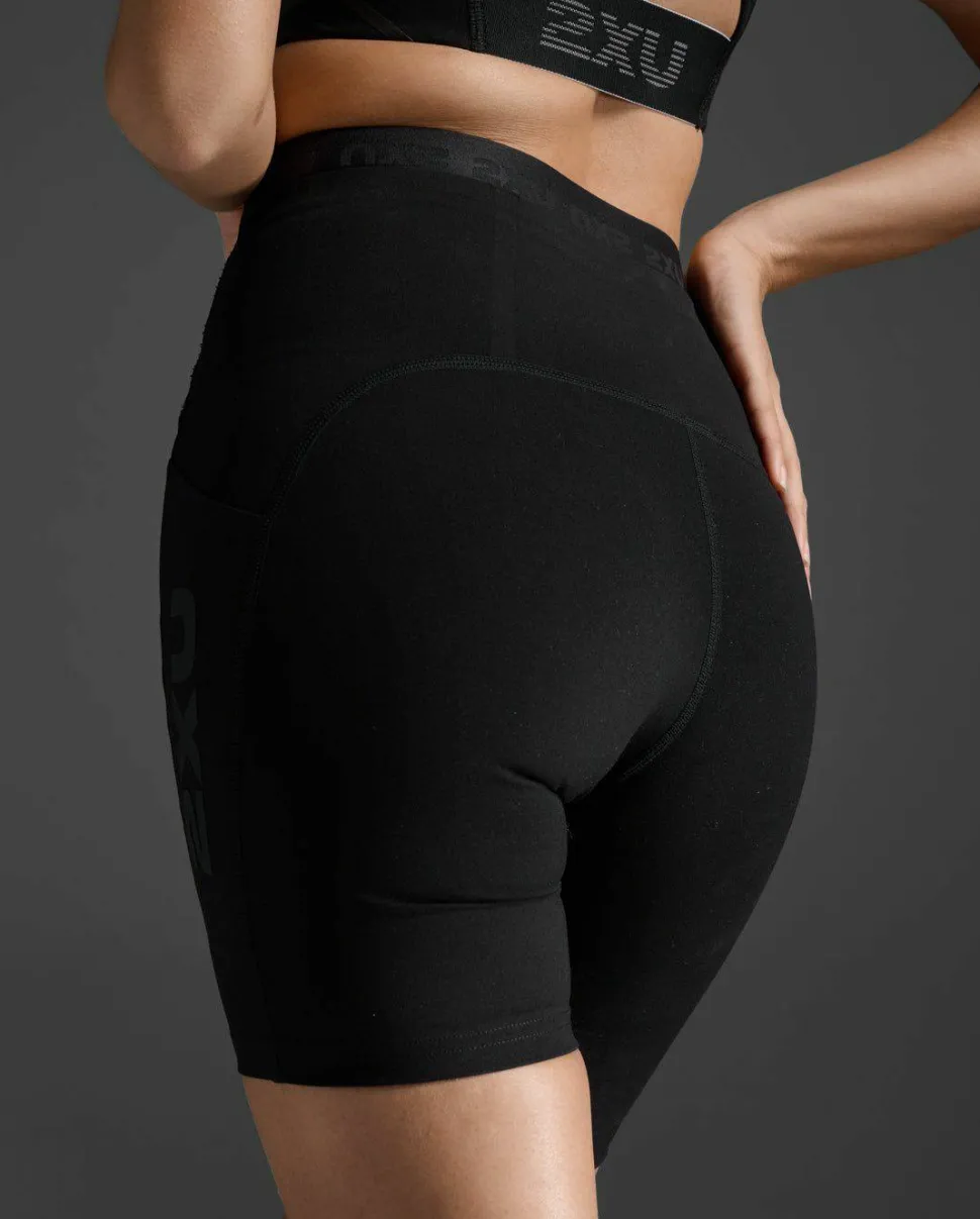 2XU Women's Form Stash Hi-Rise Bike Short Black/black1