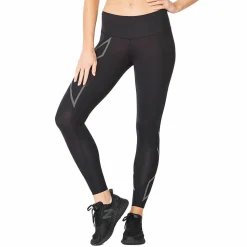 2XU Women's Light Speed Mid-Rise Compression Tights Black/Black